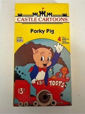 Vintage Porky Pig Castle Cartoons VHS 4 Classic Cartoons 1987